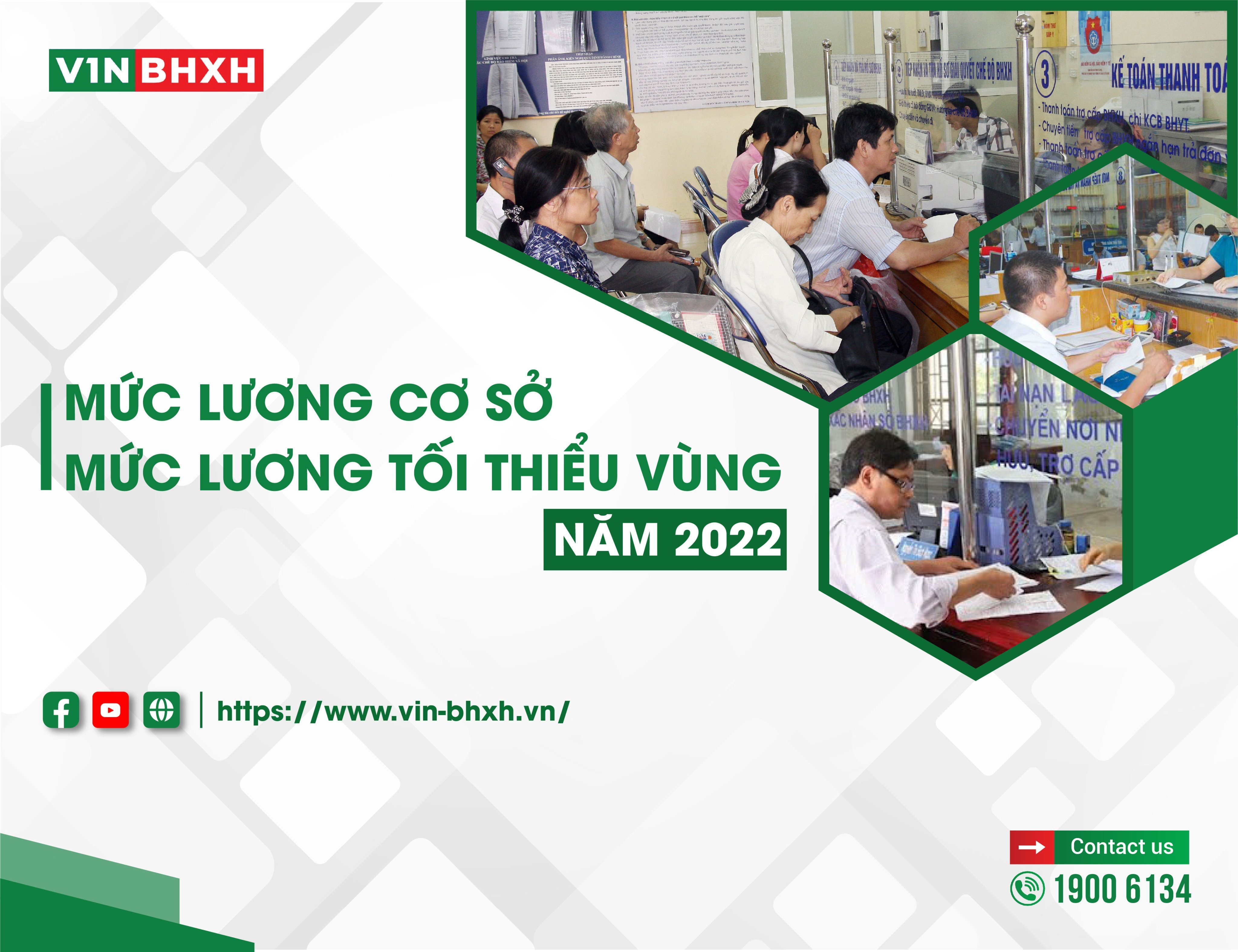 Mức lương cơ sở và mức lương tối thiểu vùng năm 2022